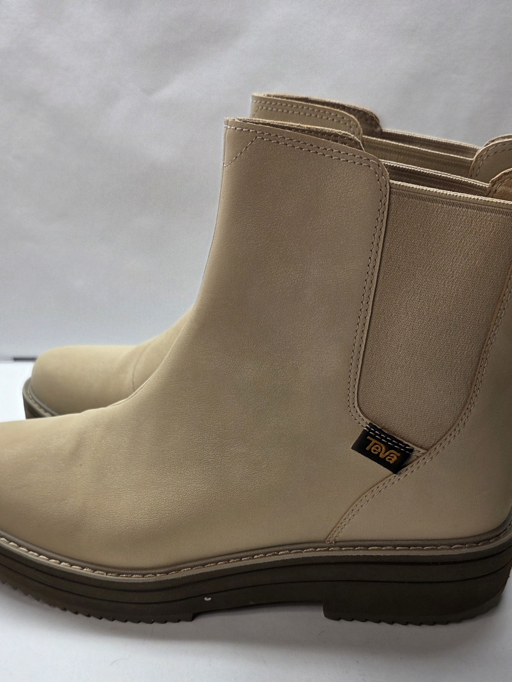 Teva Midform Chelsea Boot Sesame Leather Size 10 - Picture 5 of 9